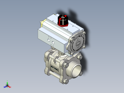 带ACTREG DA致动器的3件球阀BW DN50