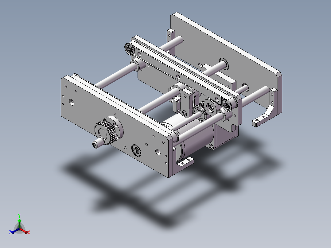 0.248米宽度可调输送机正等轴测图