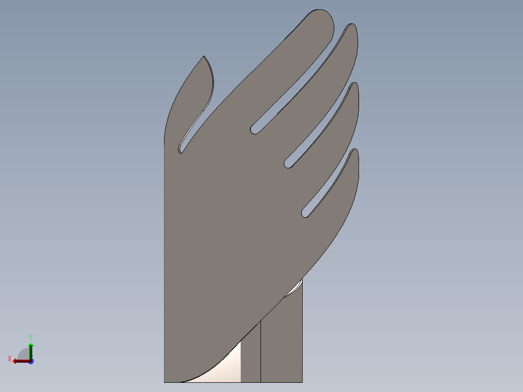 手遮烛台后视图