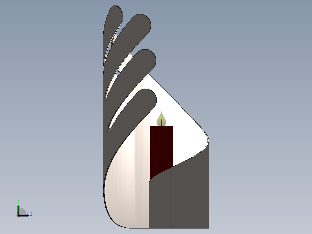 手遮烛台左视图