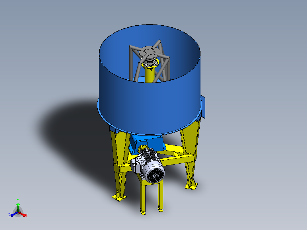 搅拌机1立方米正等轴测图