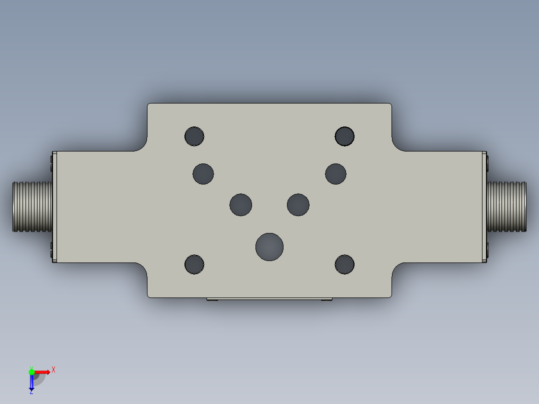 Z2FS10-20叠加式双单向节流阀俯视图