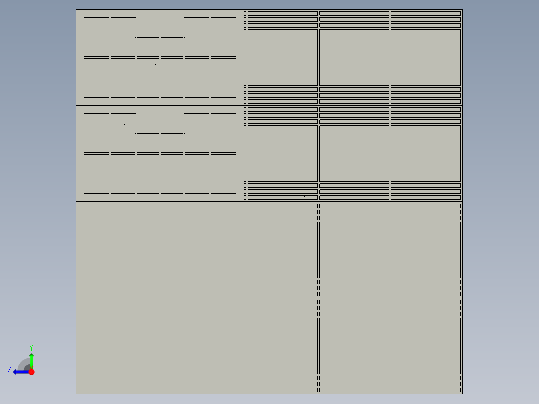 灯座栈板右视图