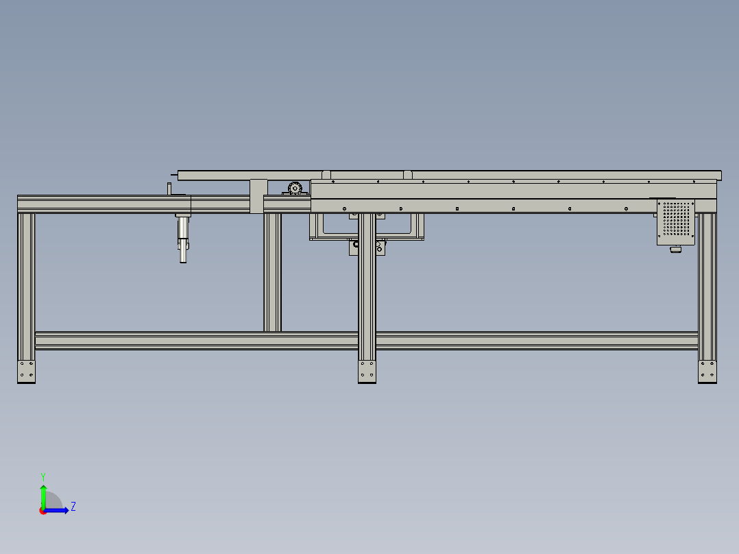 标签工作台左视图