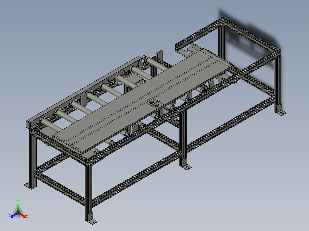 标签工作台正等轴测图