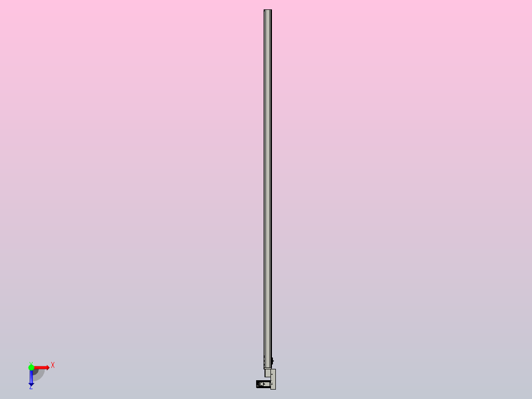 皮带直线轴半封闭可选导轨TPA-HNB-65S-90-L2750-MR-Y-P10-N3俯视图