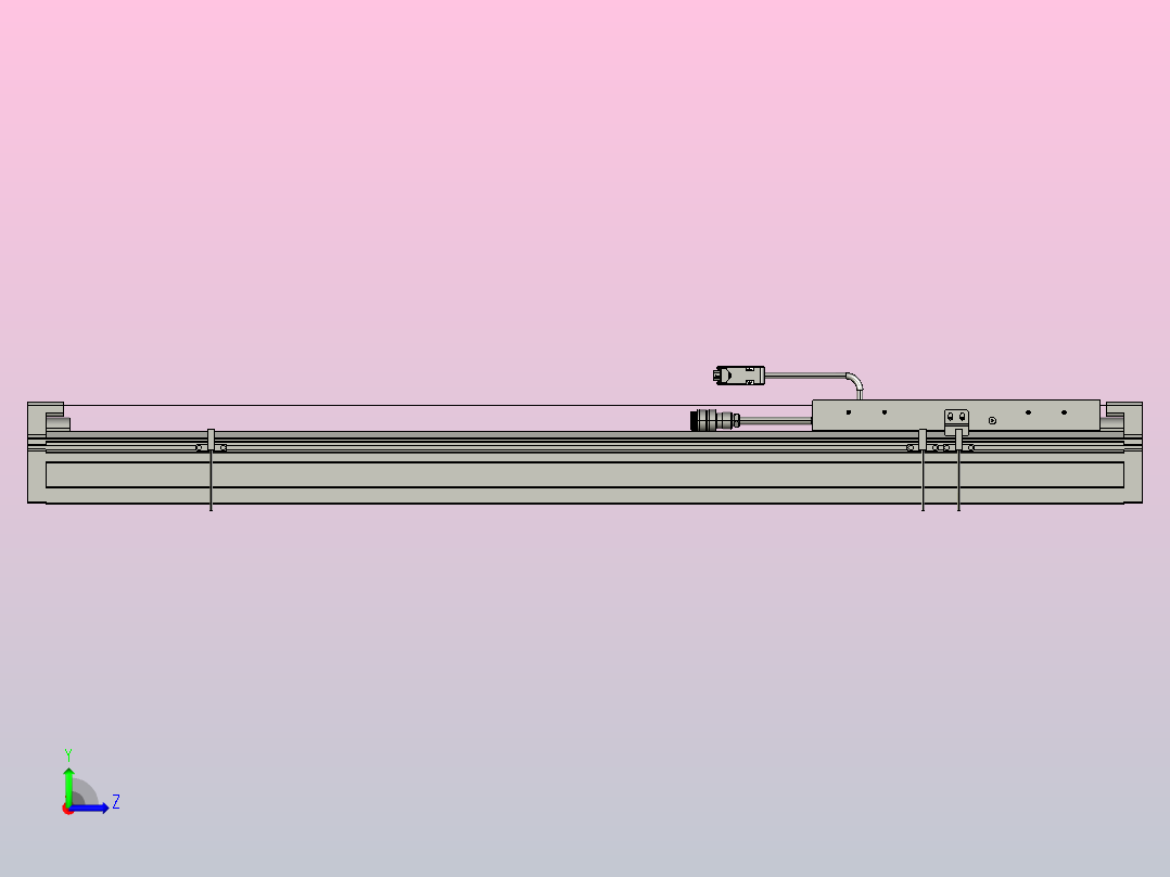 直驱直线电机轴TPA-LNP2-200-55C4-1-L600-3-C-05-N3左视图