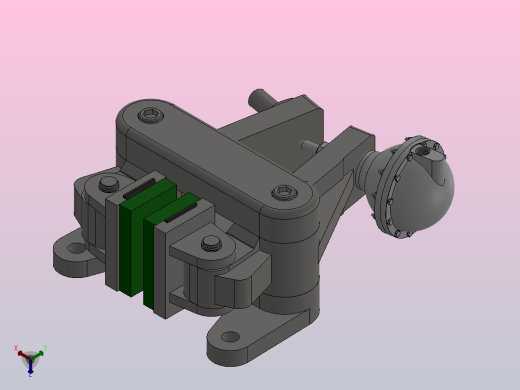 PDCA气动盘式制动器PDCA2 356×12.7-210正等轴测缩略图