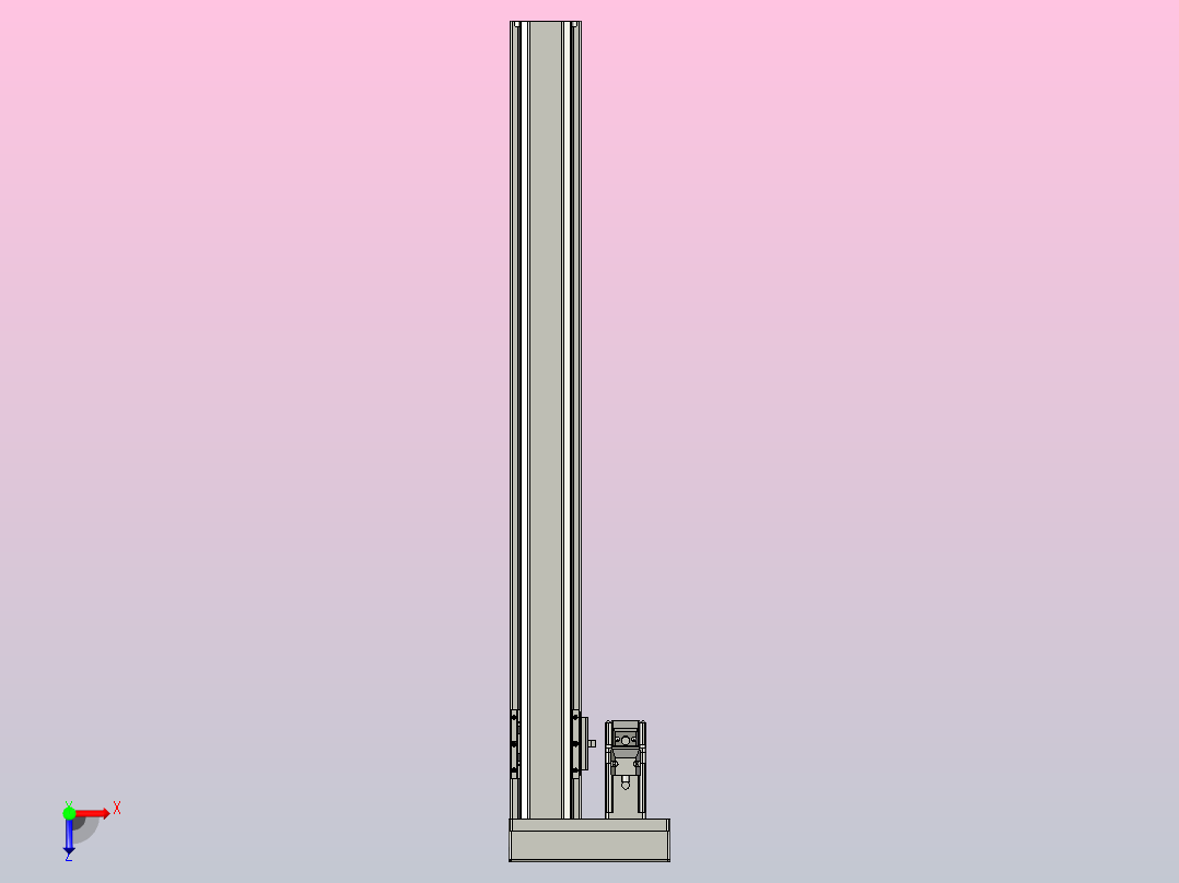 日规模组半封闭丝杆TPA-HNR-65S-1610C-L600-MR-C-P10-N3俯视图