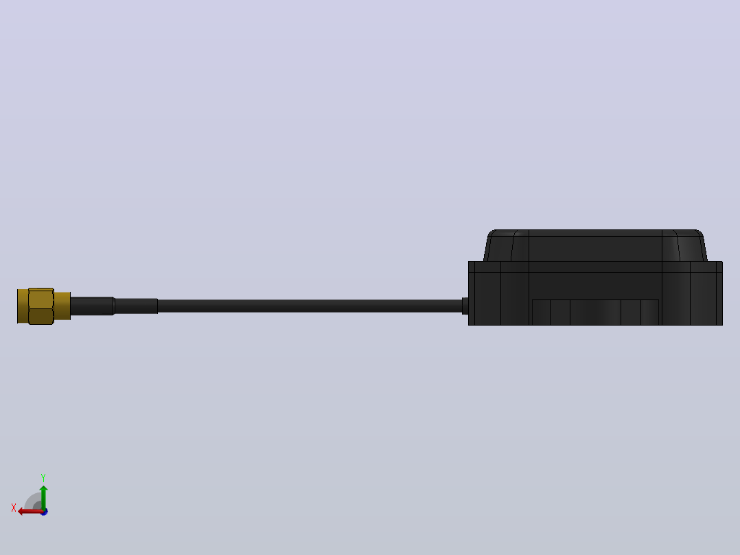 ANN-MB-00-00，U-Blox GNSS多频段磁性安装天线- 5m (SMA)后视图
