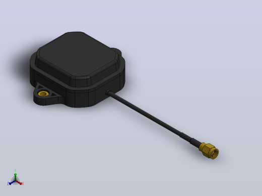 ANN-MB-00-00，U-Blox GNSS多频段磁性安装天线- 5m (SMA)正等轴测缩略图