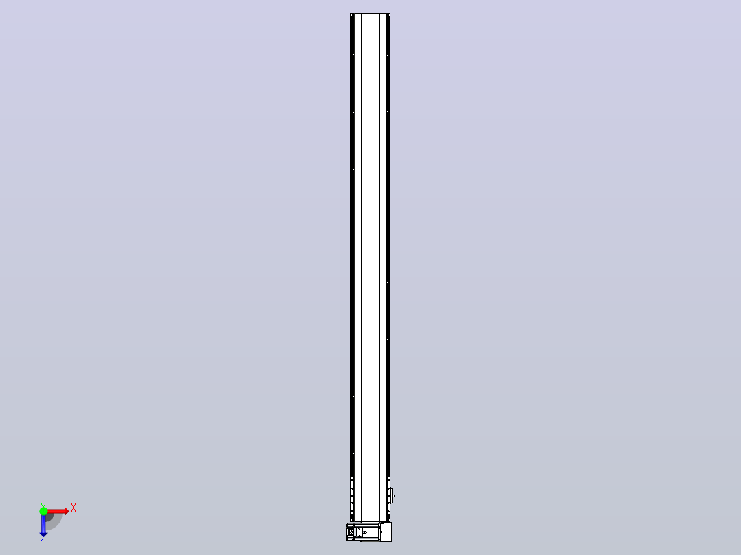 皮带直线轴半封闭可选导轨TPA-HNB-140D-120-L1550-RU-C-P40-N3俯视图
