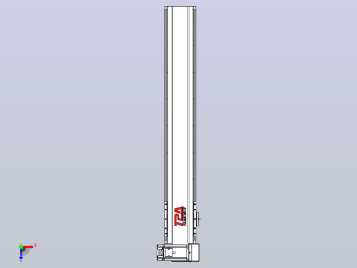 皮带直线轴半封闭可选导轨TPA-HNB-120D-110-L650-RU-Y-P40-N3俯视缩略图