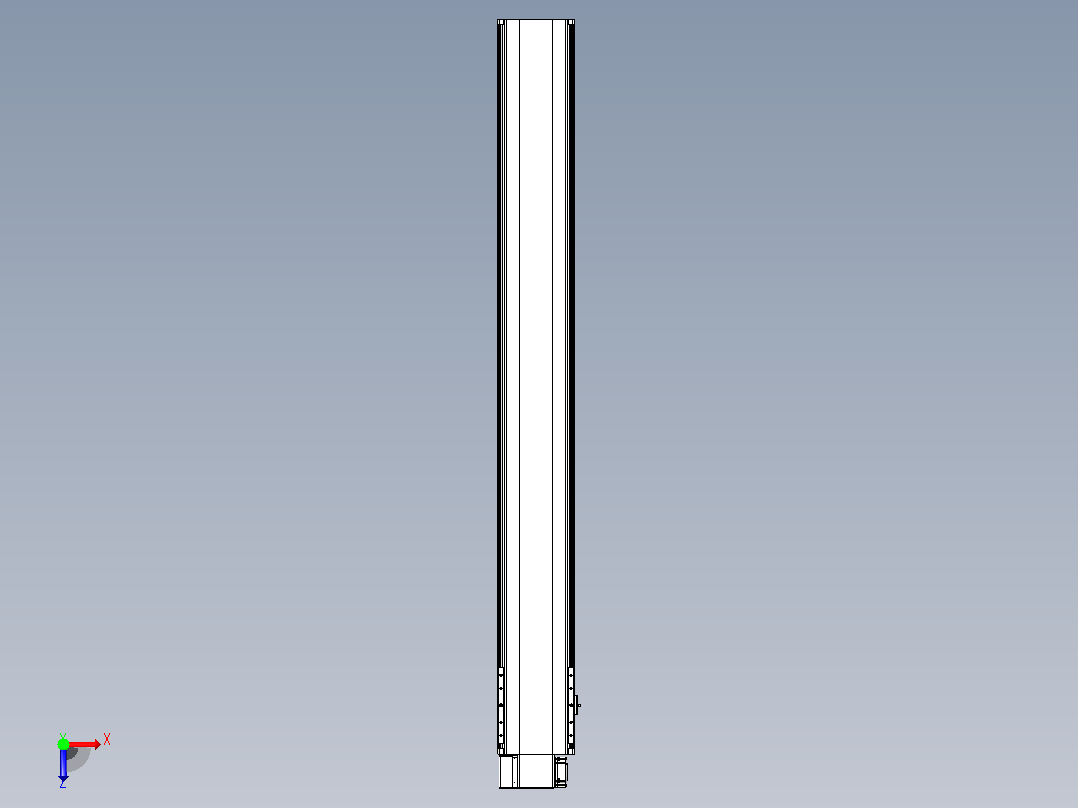 皮带直线轴半封闭可选导轨TPA-HNB-202D-140-L1600-LP-Y-P75-N3俯视图
