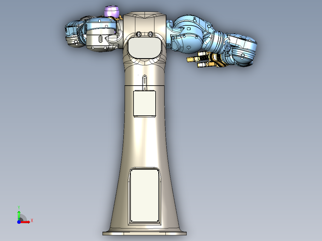 安川机器人3D模型前视图