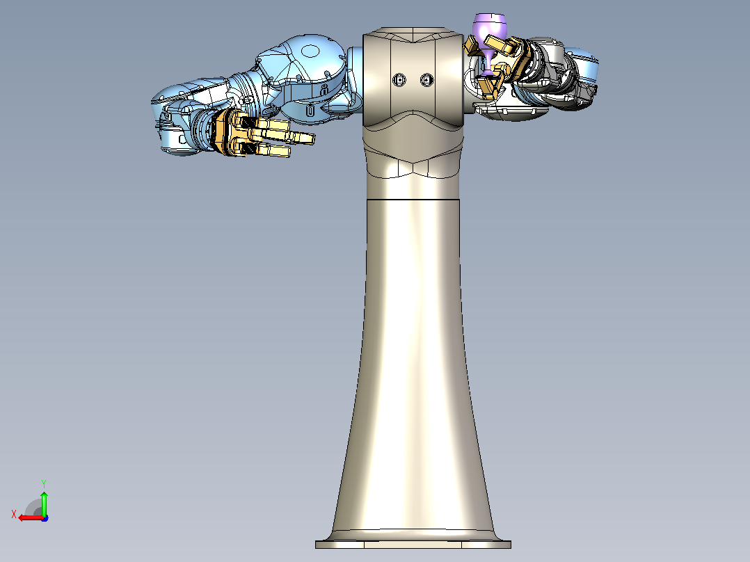 安川机器人3D模型后视图