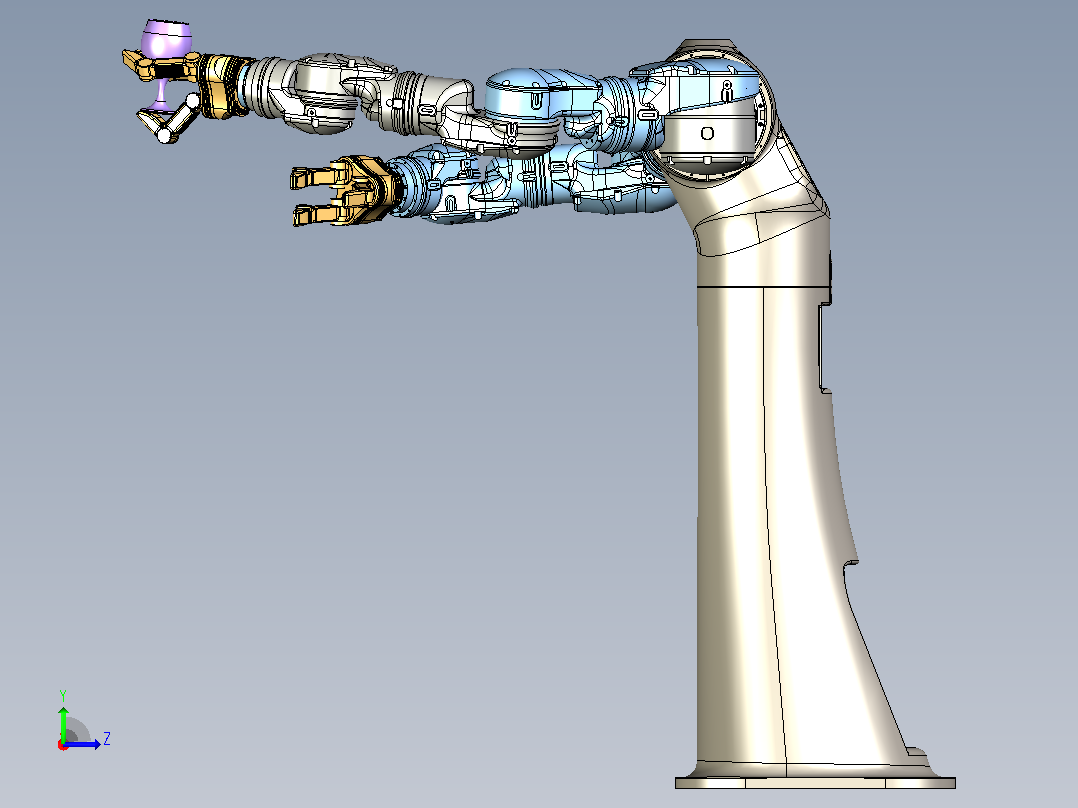 安川机器人3D模型左视图