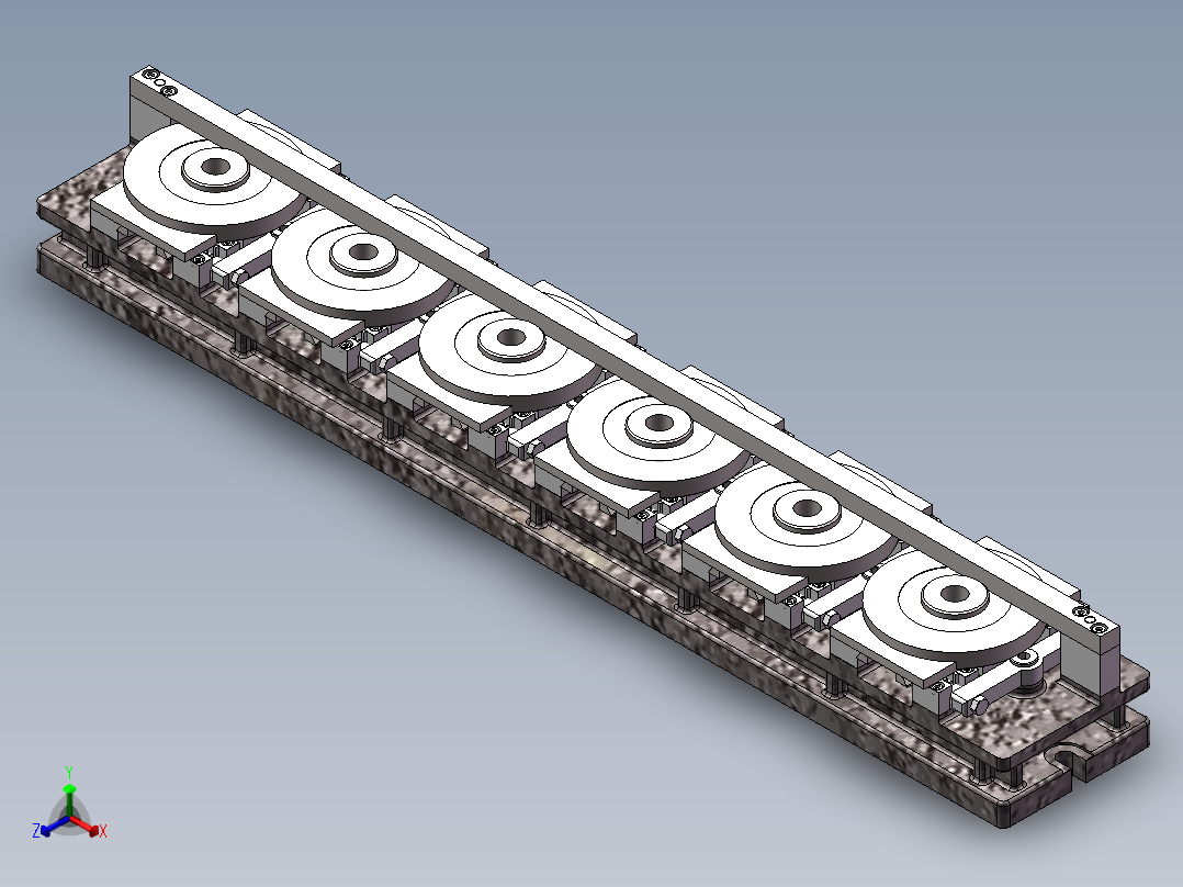 转盘铣端面夹具正等轴测图