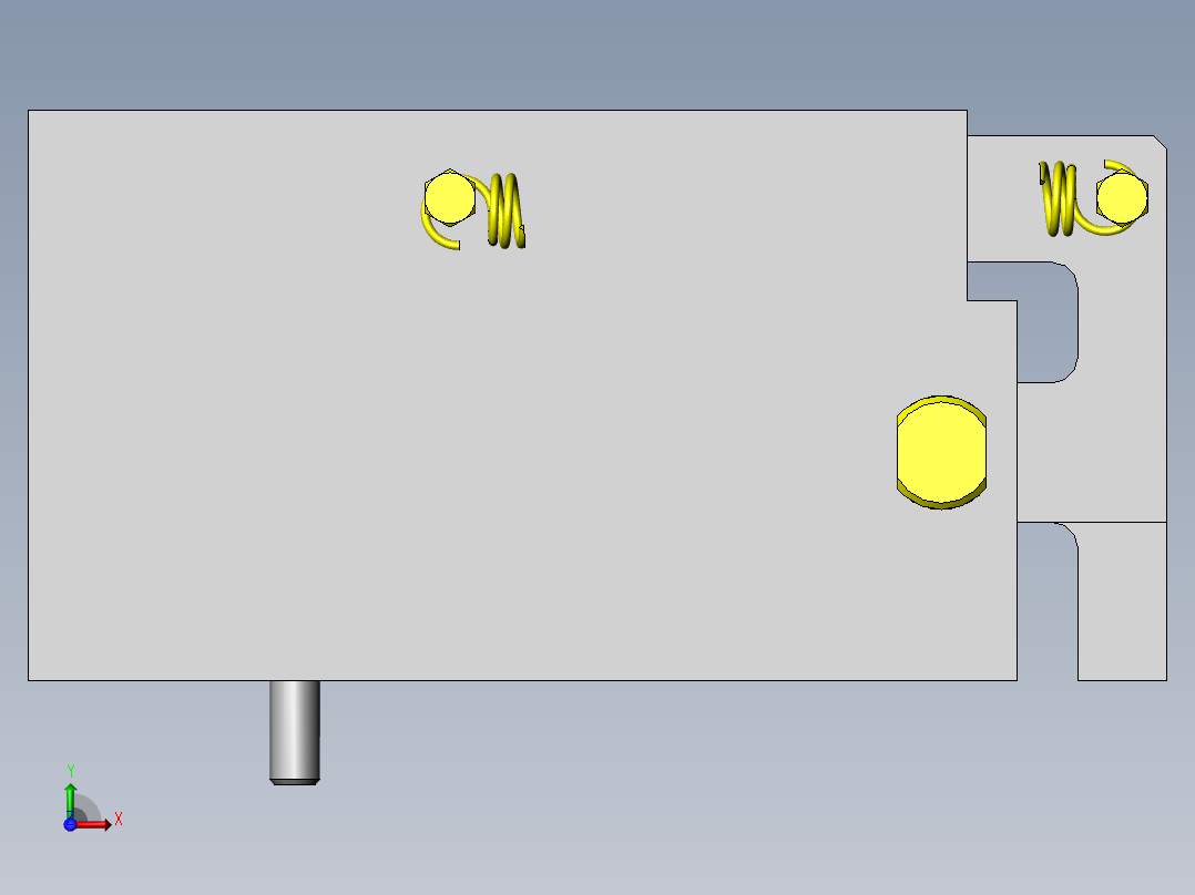 工件夹紧与松开机构前视图