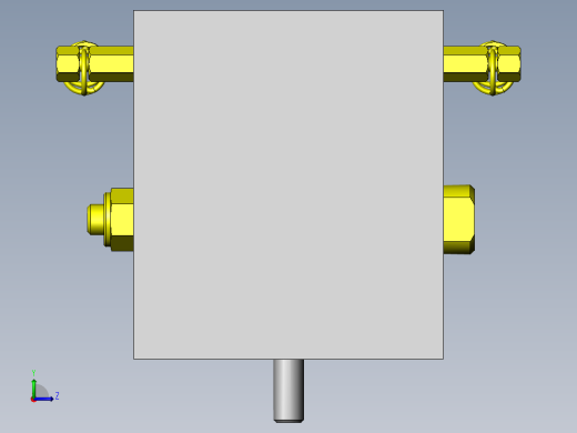 工件夹紧与松开机构左视缩略图