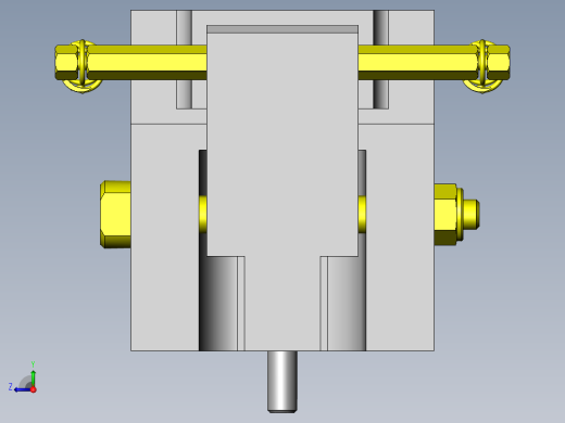 工件夹紧与松开机构右视缩略图