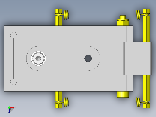 工件夹紧与松开机构俯视缩略图
