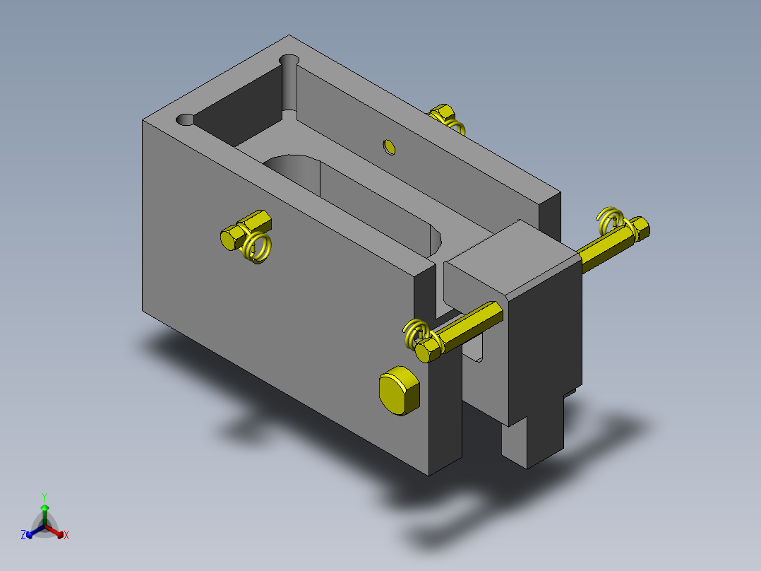 工件夹紧与松开机构正等轴测图
