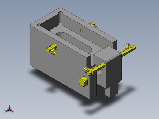 工件夹紧与松开机构正等轴测缩略图