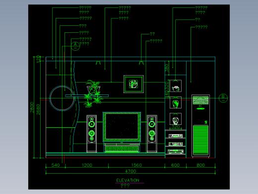 家装类CAD图块(三)-FH01010B