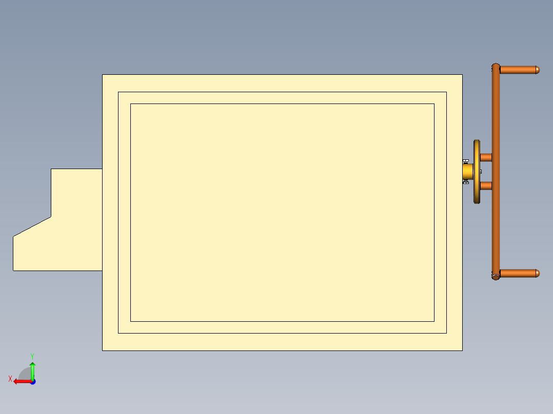 手动弯曲装置3D数模图纸 STP x_b格式后视图