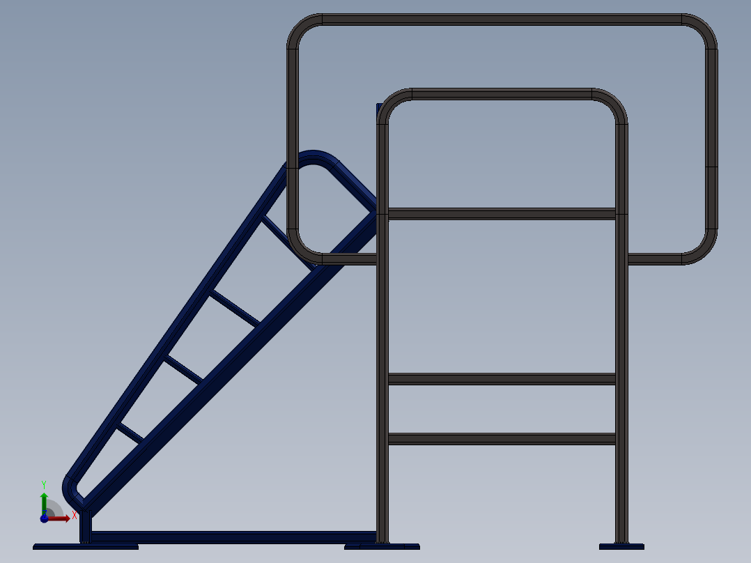 学生宿舍床架的设计前视图