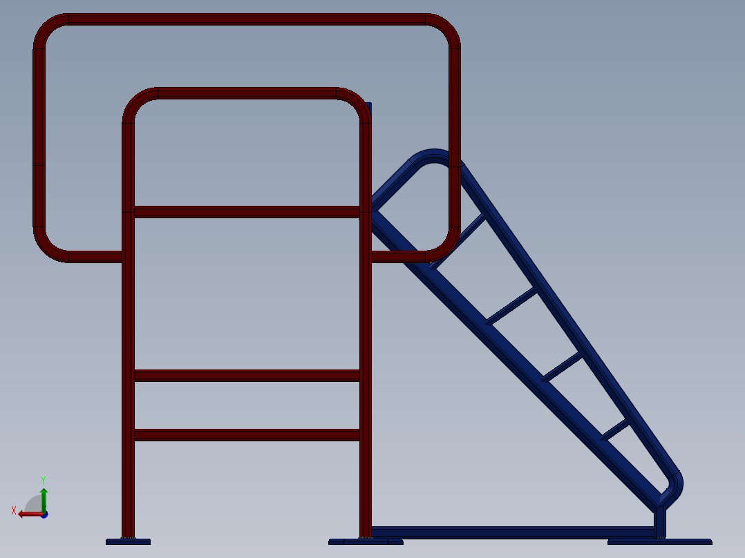 学生宿舍床架的设计后视图