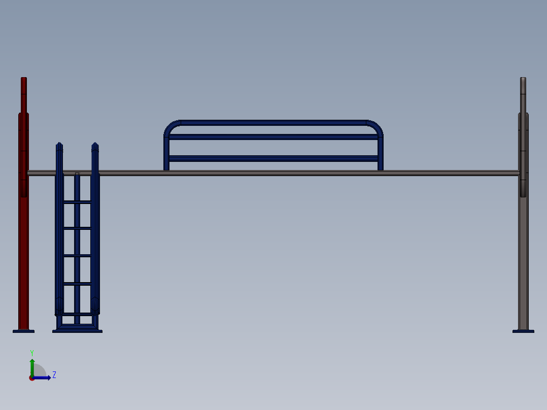 学生宿舍床架的设计左视图