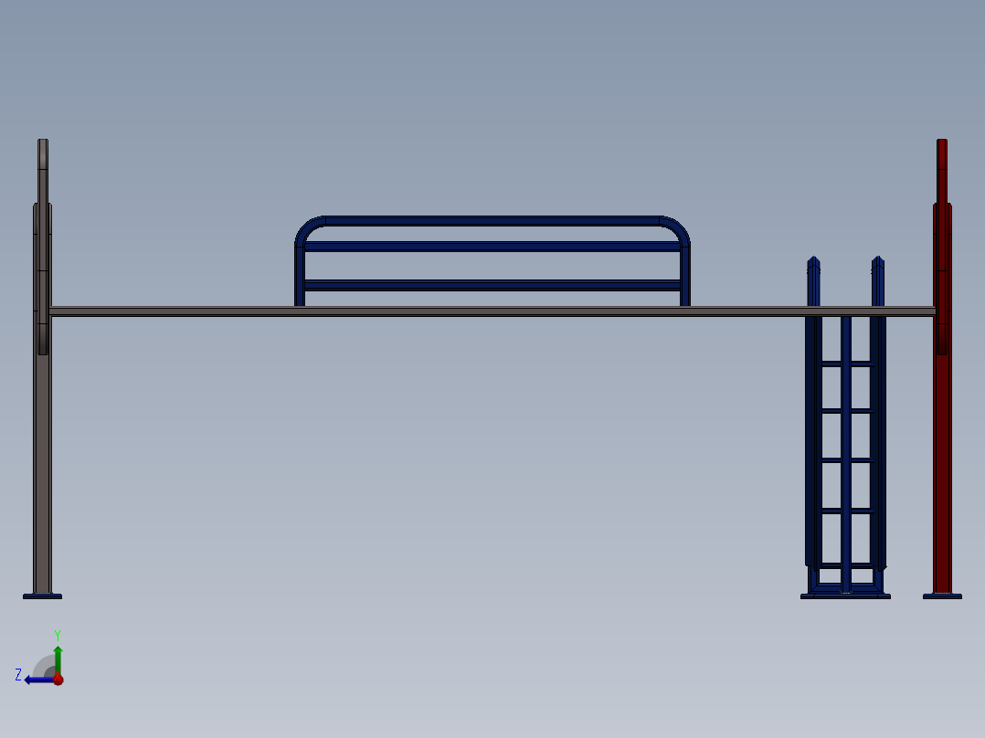 学生宿舍床架的设计右视图