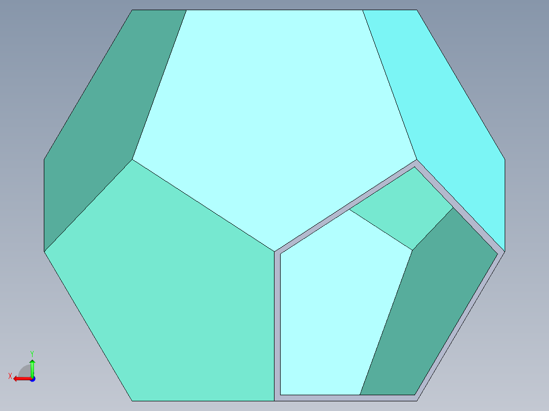 12面柏拉图方体后视图