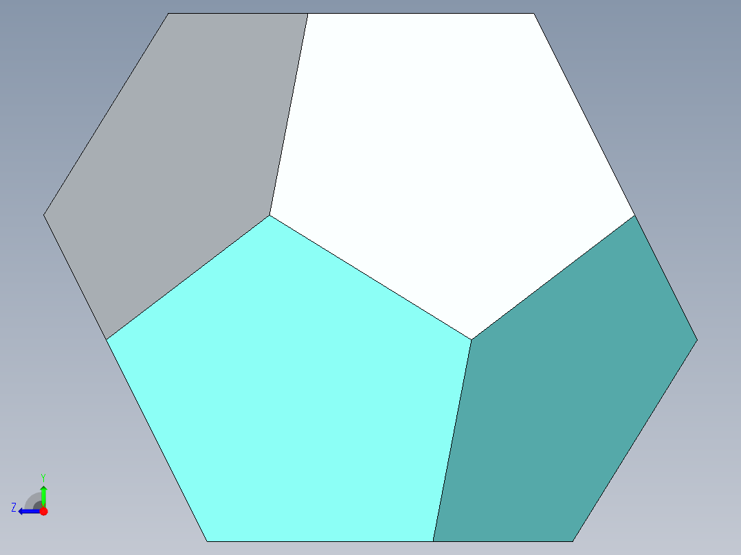 12面柏拉图方体右视图