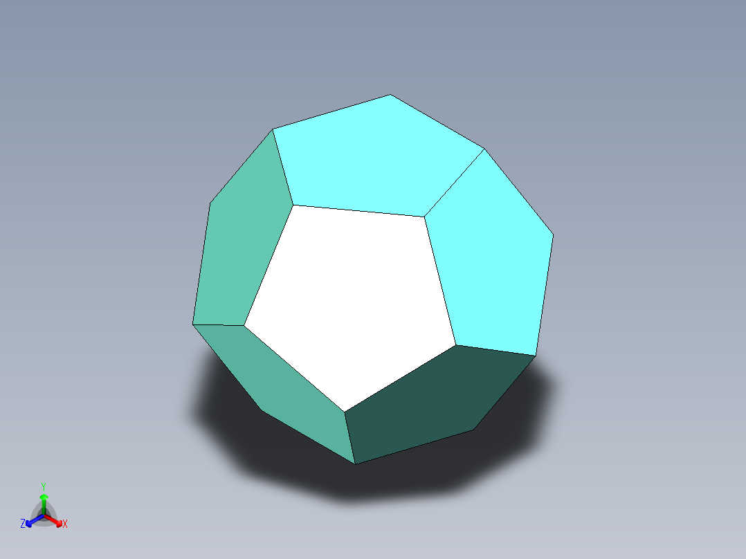 12面柏拉图方体正等轴测图