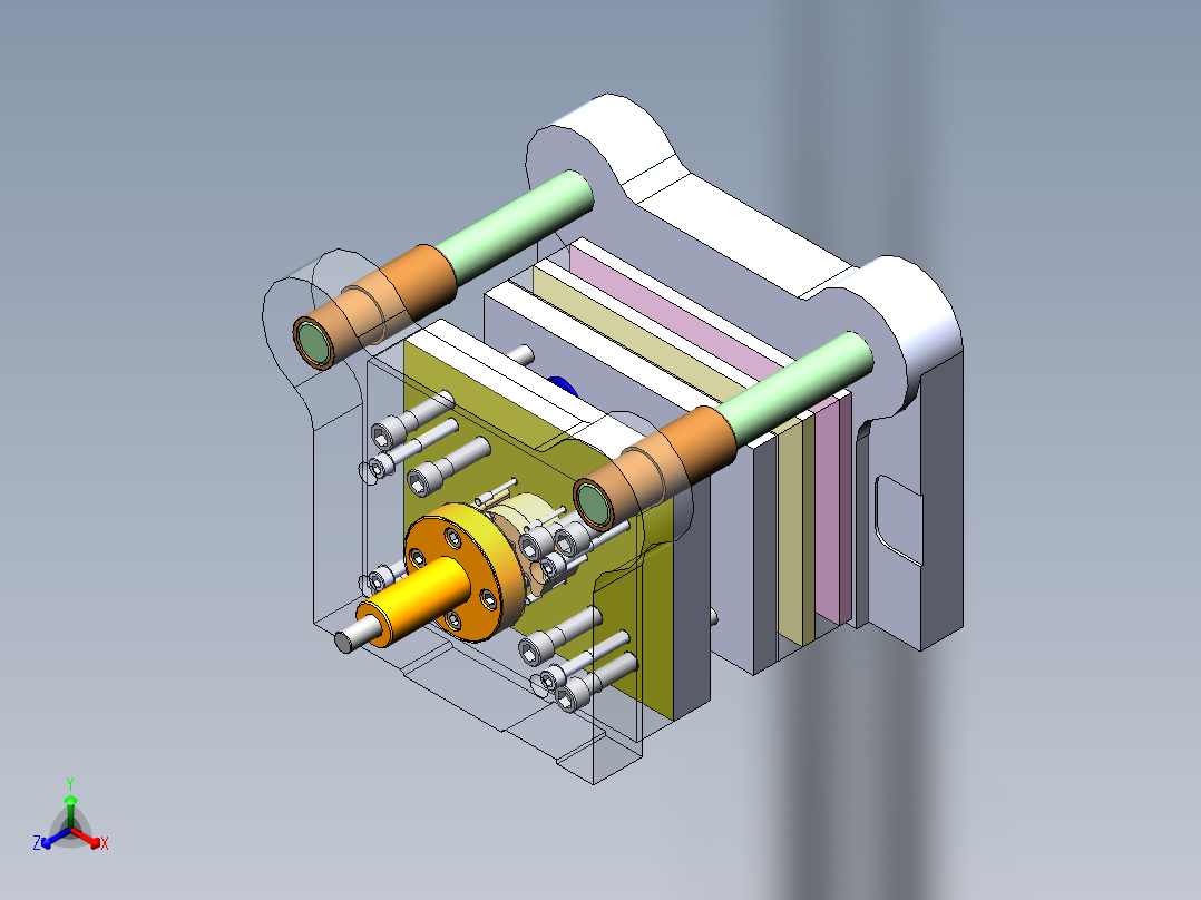 电机定子冲裁工艺及其模具设计正等轴测图