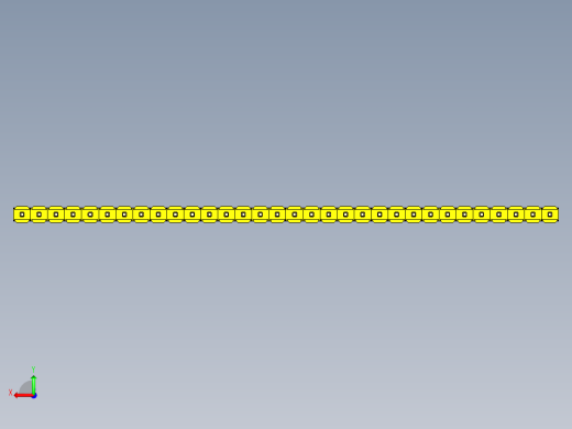 彩色公头100mil（2.54mm）系列-DS1021_yellow_1x32p_100mil_Type5_rev1.0后视缩略图