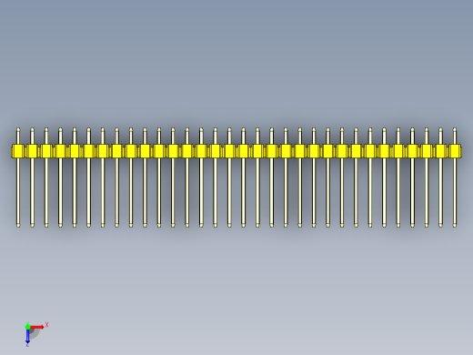 彩色公头100mil（2.54mm）系列-DS1021_yellow_1x32p_100mil_Type5_rev1.0俯视缩略图