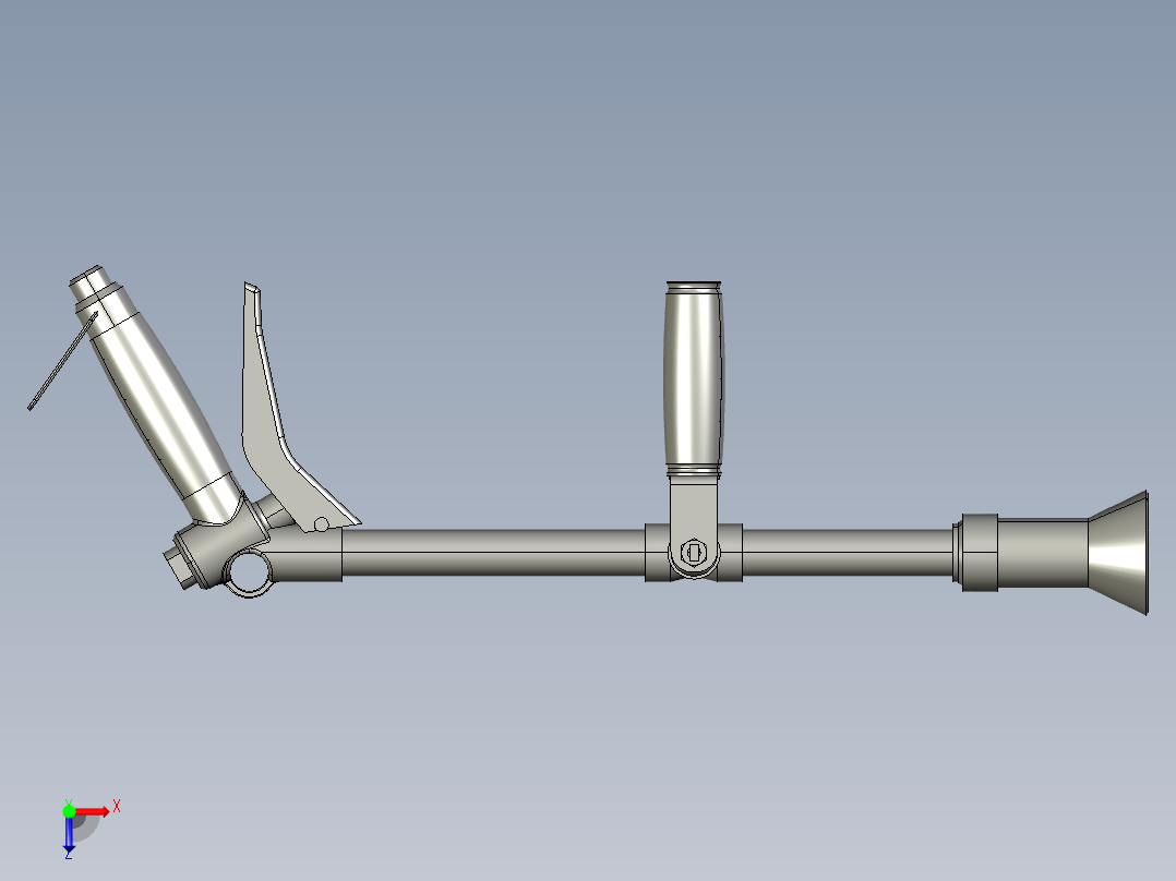 手枪式喷水器俯视图