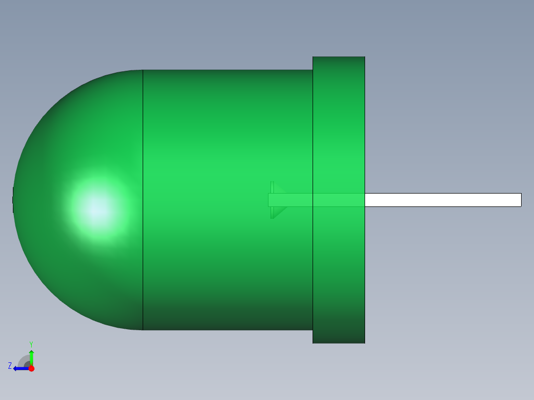LED_Round_Green8_D10.0mm右视图