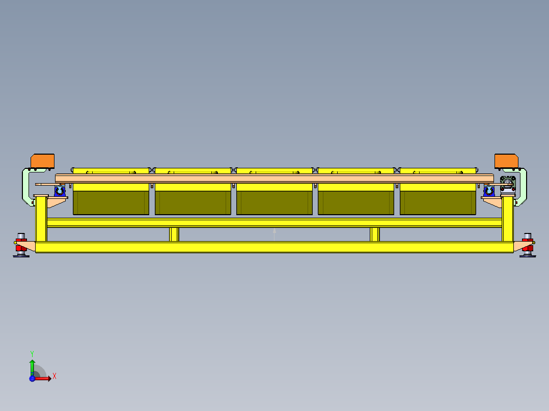伸缩料仓斗前视图