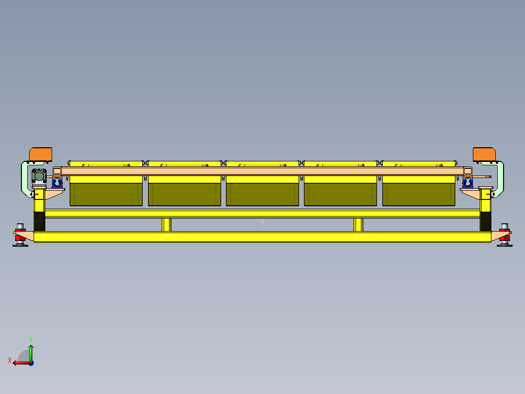 伸缩料仓斗后视图