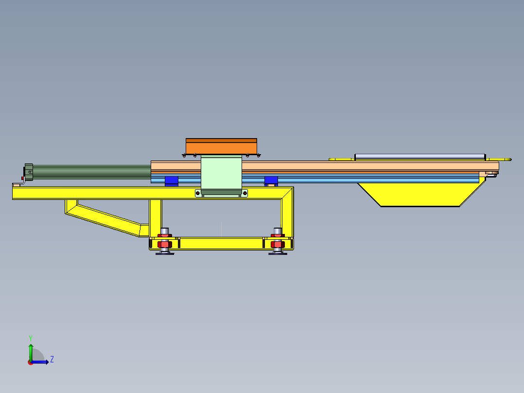 伸缩料仓斗左视图