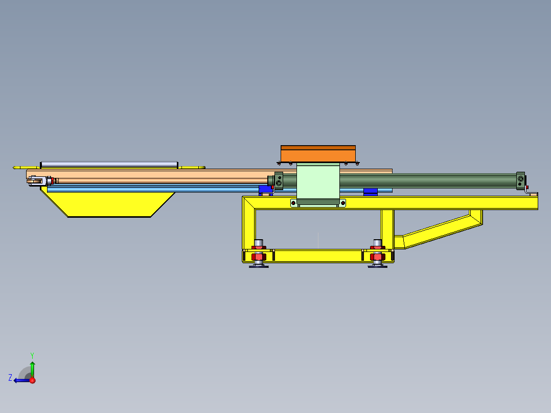 伸缩料仓斗右视图