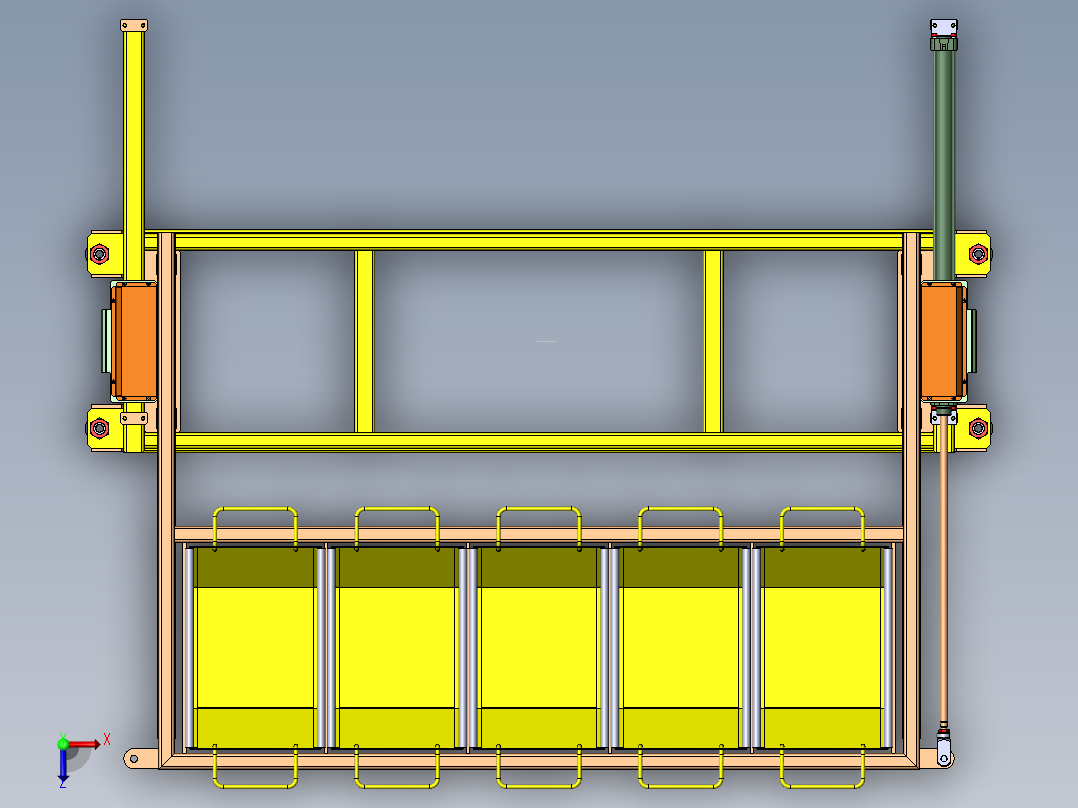 伸缩料仓斗俯视图
