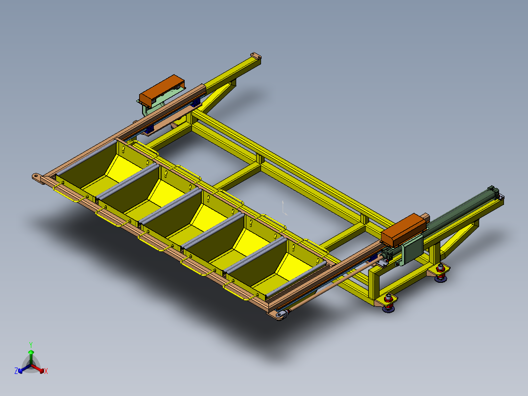 伸缩料仓斗正等轴测图