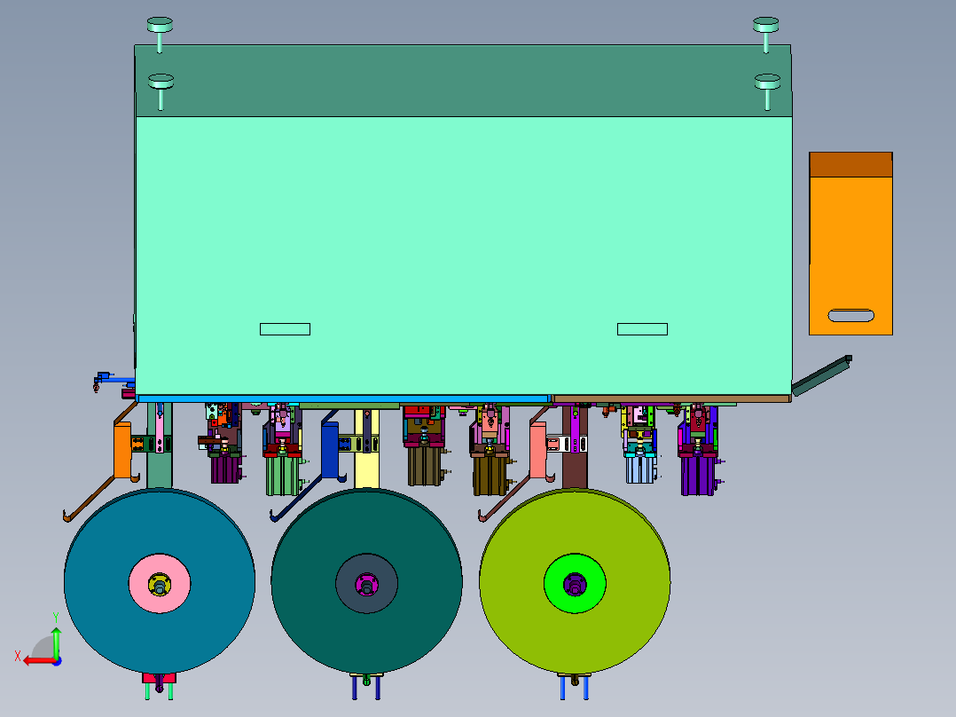 数据传输插头弯针插接机后视图