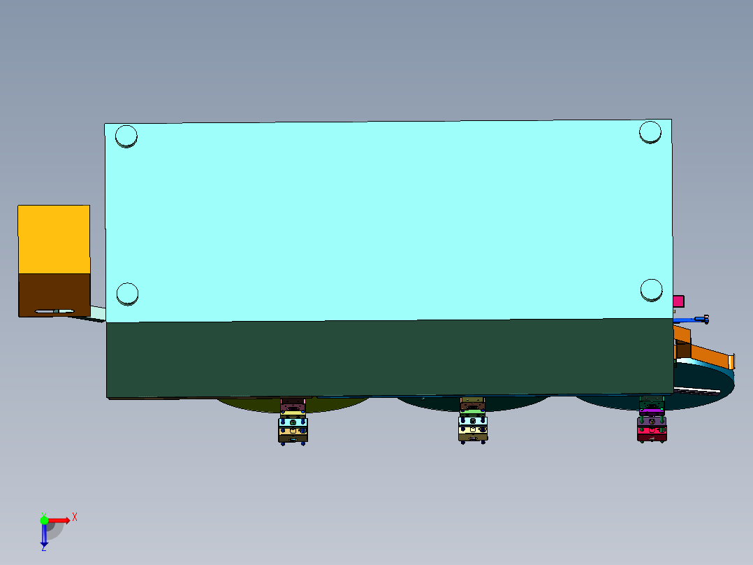 数据传输插头弯针插接机俯视图